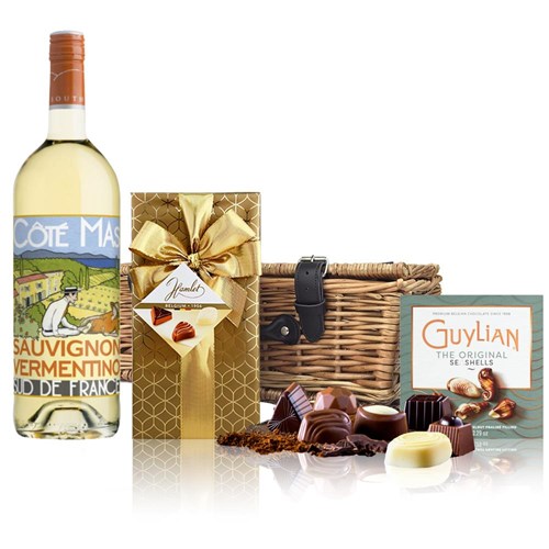 Cote Mas Blanc Sauvignon Vermentino 75cl White Wine And Chocolates Hamper